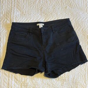 H&M Black Jean Shorts Classic Denim Style